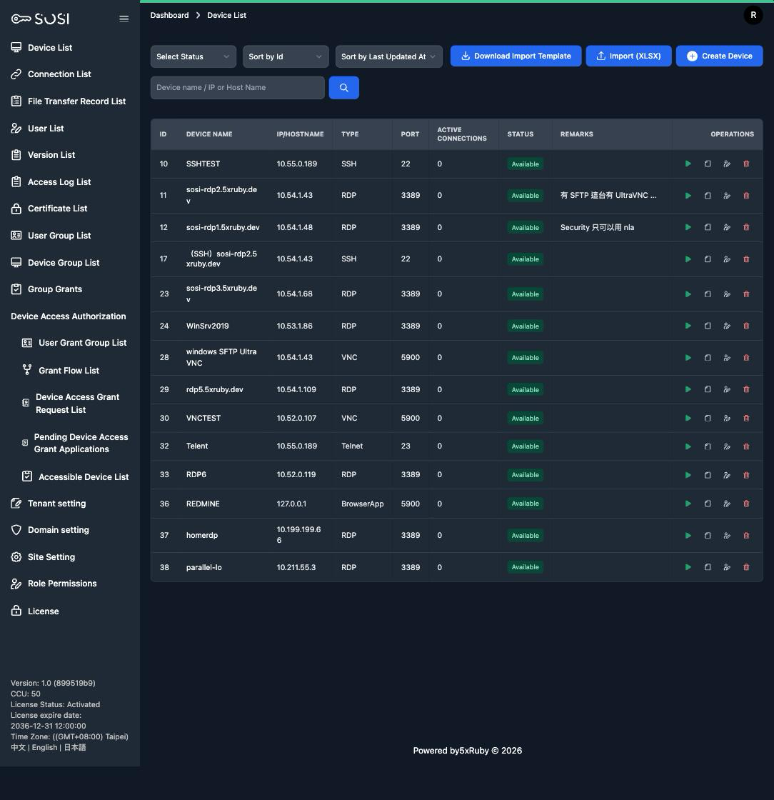 Bulk device import